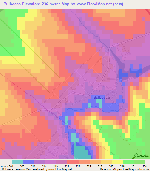 Bulboaca,Moldova Elevation Map