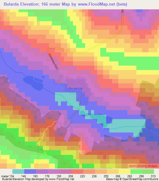 Bularda,Moldova Elevation Map