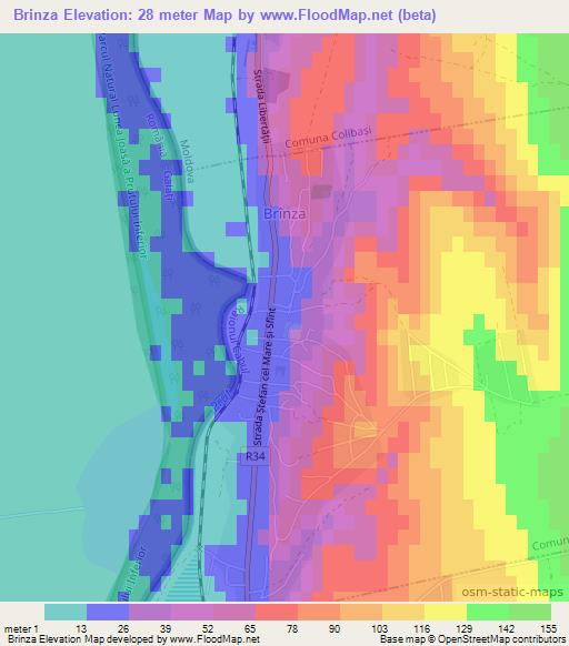 Brinza,Moldova Elevation Map