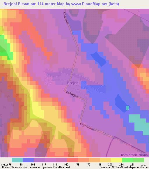 Brejeni,Moldova Elevation Map