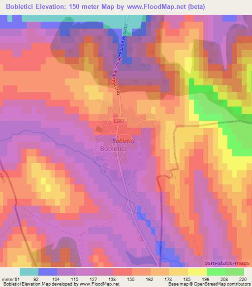 Bobletici,Moldova Elevation Map