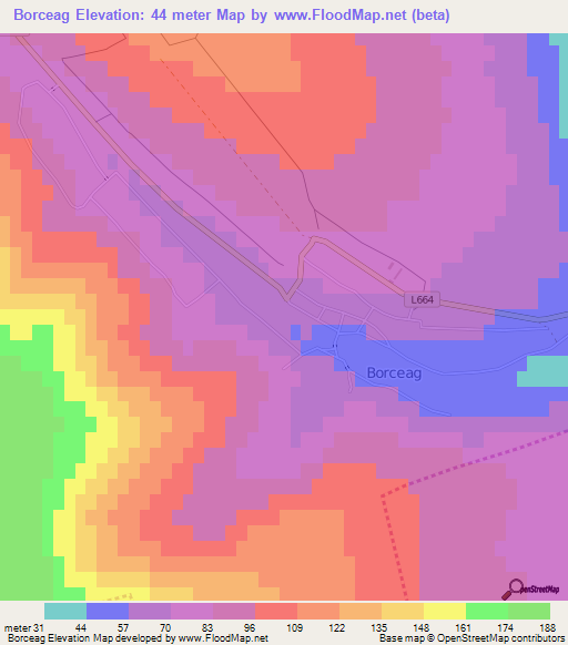 Borceag,Moldova Elevation Map