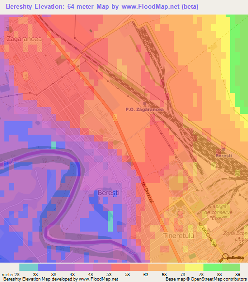 Bereshty,Moldova Elevation Map