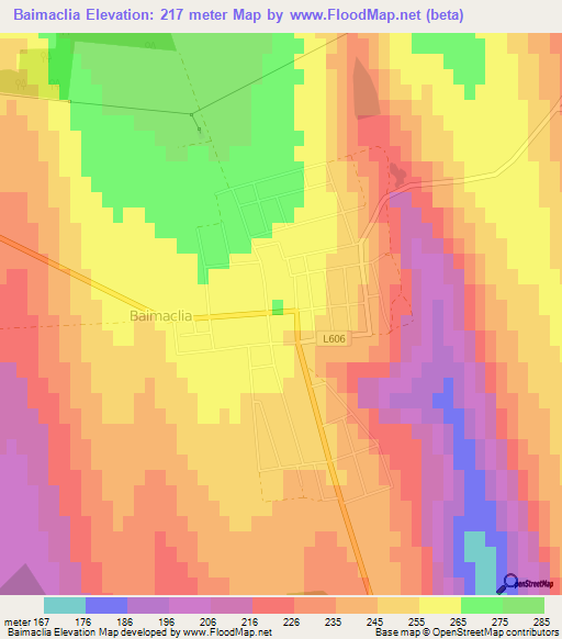 Baimaclia,Moldova Elevation Map