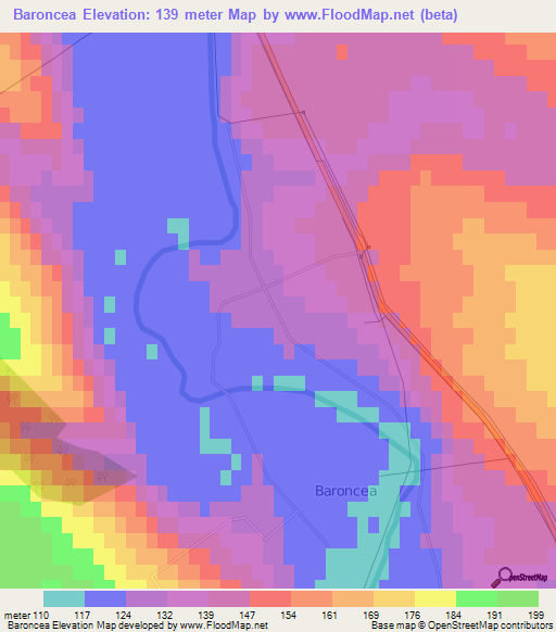 Baroncea,Moldova Elevation Map