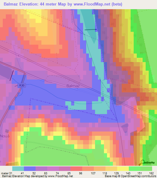 Balmaz,Moldova Elevation Map