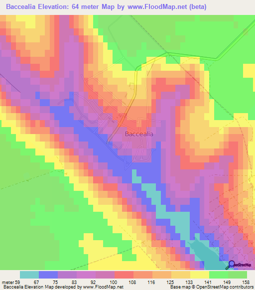 Baccealia,Moldova Elevation Map