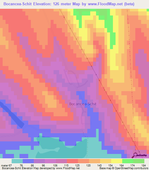 Bocancea-Schit,Moldova Elevation Map