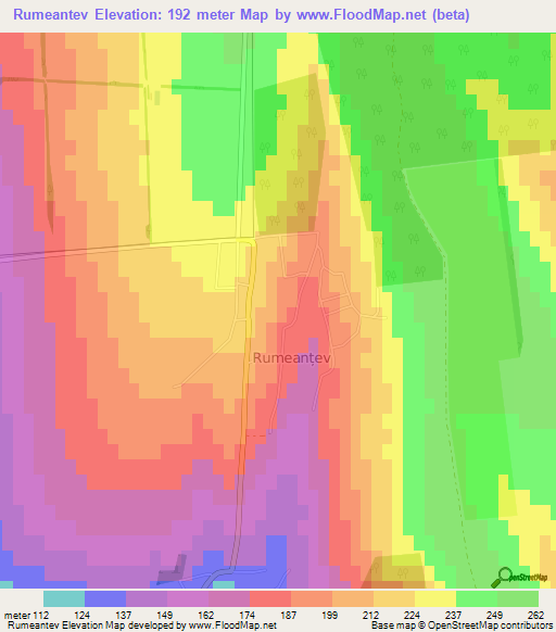 Rumeantev,Moldova Elevation Map