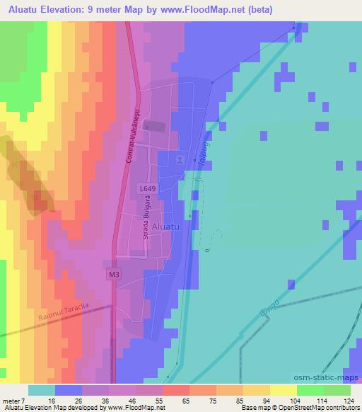 Aluatu,Moldova Elevation Map