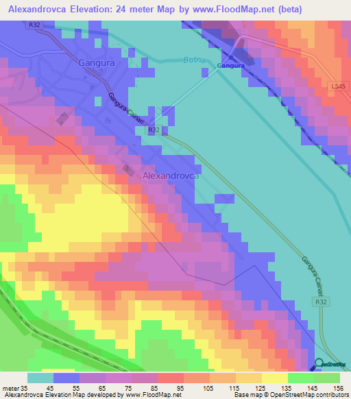 Alexandrovca,Moldova Elevation Map