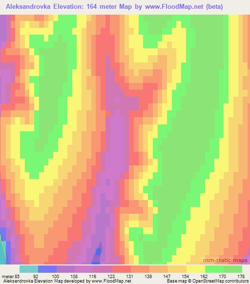 Aleksandrovka,Moldova Elevation Map