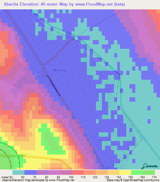 Abaclia,Moldova Elevation Map