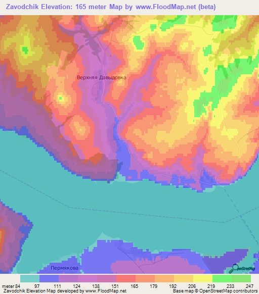 Zavodchik,Russia Elevation Map