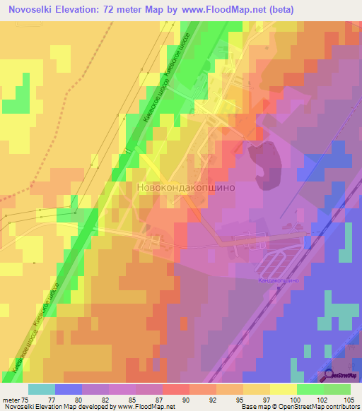 Novoselki,Russia Elevation Map