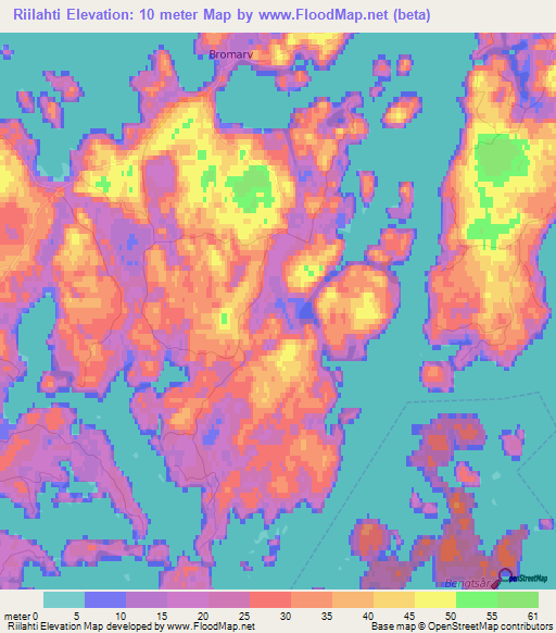 Riilahti,Finland Elevation Map