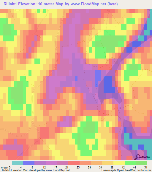 Riilahti,Finland Elevation Map