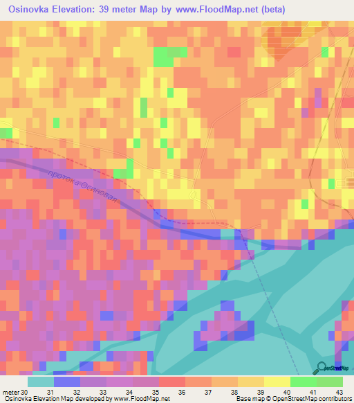 Osinovka,Russia Elevation Map