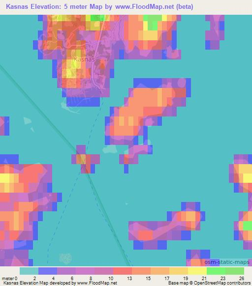 Kasnas,Finland Elevation Map