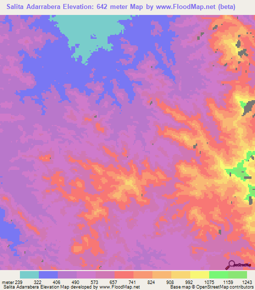 Salita Adarrabera,Eritrea Elevation Map