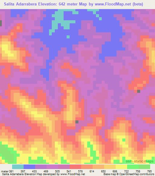 Salita Adarrabera,Eritrea Elevation Map