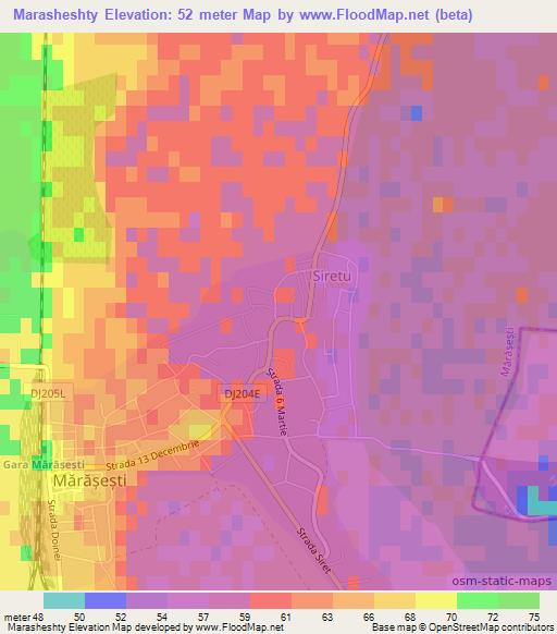 Marasheshty,Romania Elevation Map