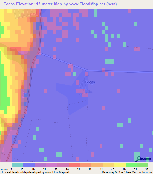 Focsa,Romania Elevation Map