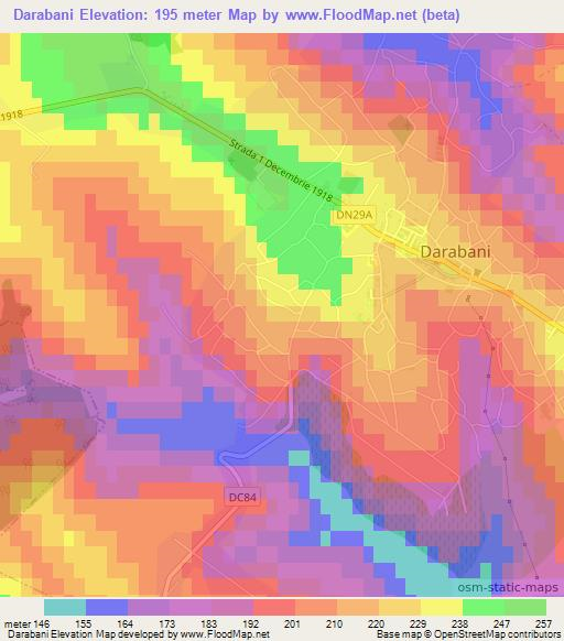 Darabani,Romania Elevation Map