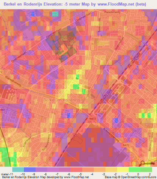 Elevation of Berkel en Rodenrijs,Netherlands Elevation Map, Topography ...