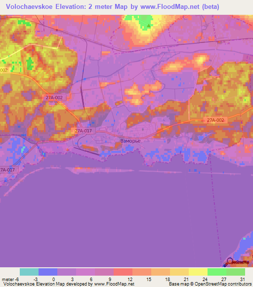 Volochaevskoe,Russia Elevation Map