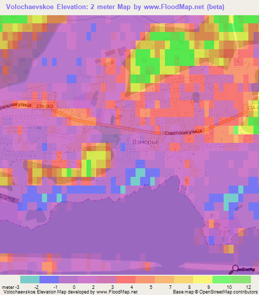 Volochaevskoe,Russia Elevation Map