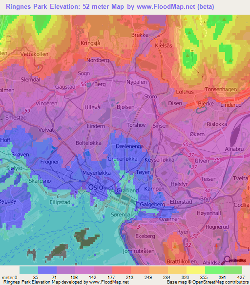 Ringnes Park,Norway Elevation Map