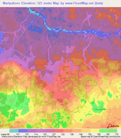 Martyukovo,Russia Elevation Map