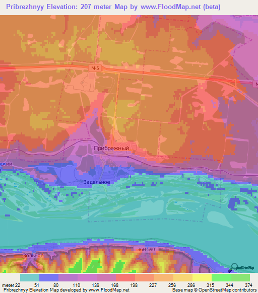 Pribrezhnyy,Russia Elevation Map