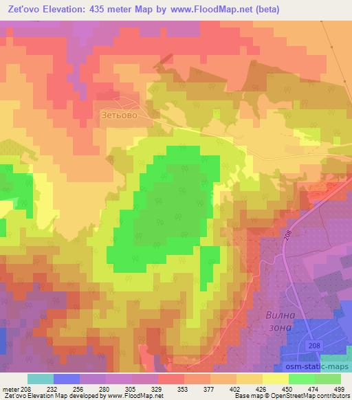 Zet'ovo,Bulgaria Elevation Map