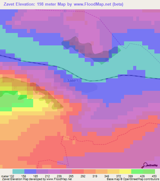 Zavet,Bulgaria Elevation Map