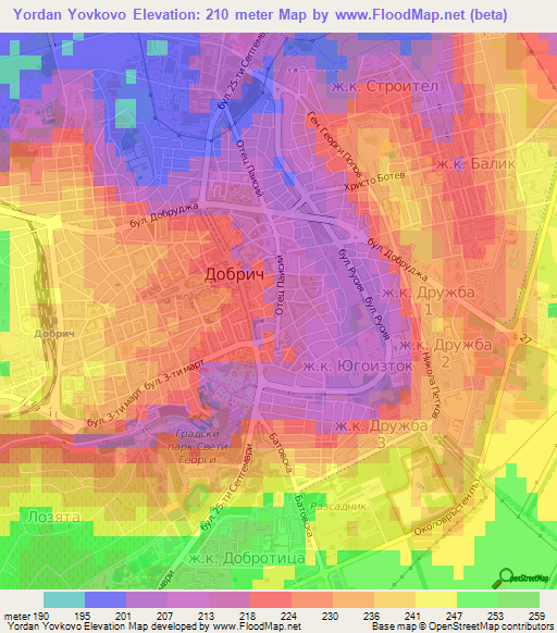 Yordan Yovkovo,Bulgaria Elevation Map