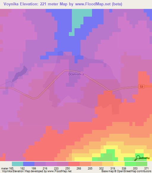 Voynika,Bulgaria Elevation Map