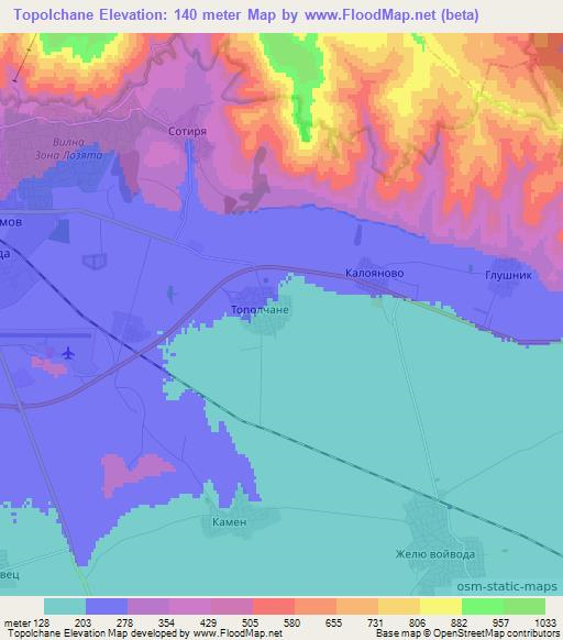 Topolchane,Bulgaria Elevation Map