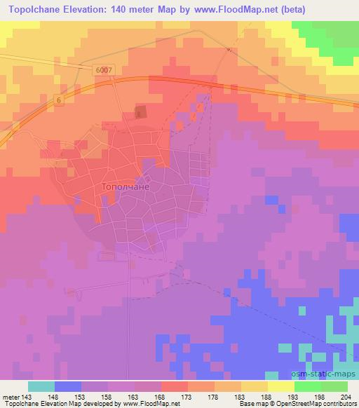 Topolchane,Bulgaria Elevation Map