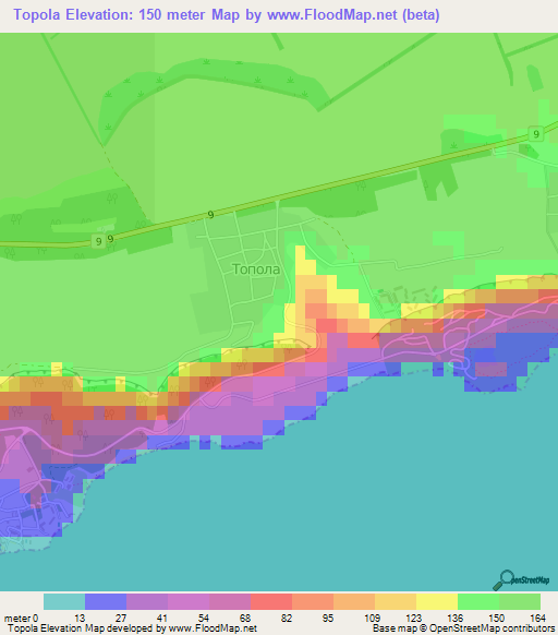 Topola,Bulgaria Elevation Map