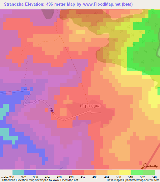 Strandzha,Bulgaria Elevation Map