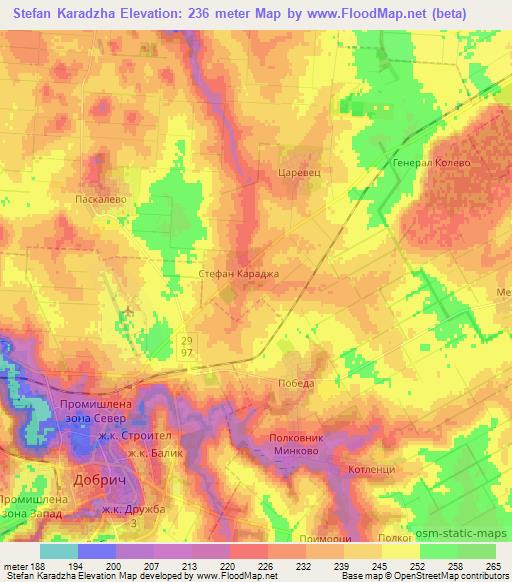 Stefan Karadzha,Bulgaria Elevation Map