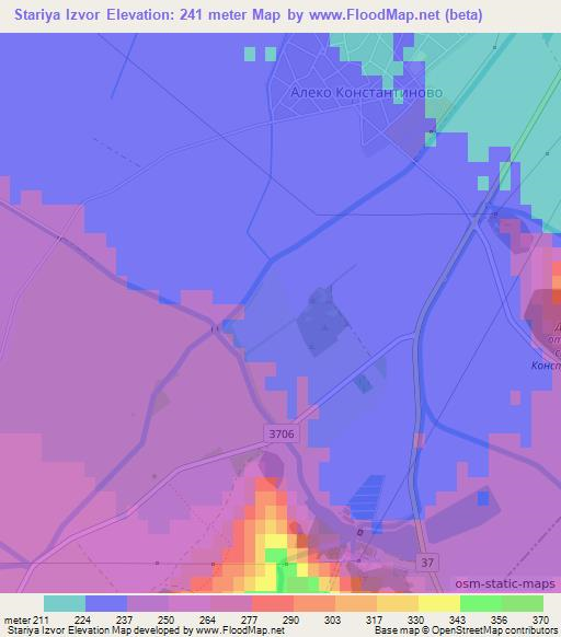 Stariya Izvor,Bulgaria Elevation Map