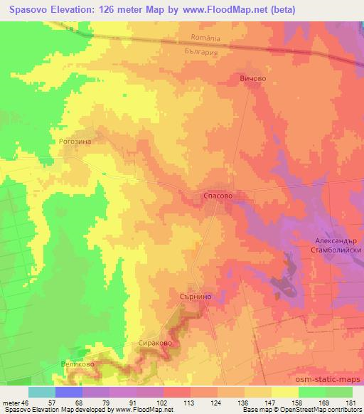 Spasovo,Bulgaria Elevation Map