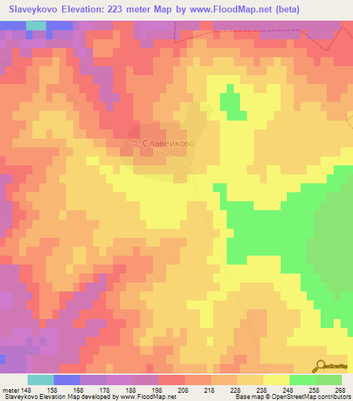 Slaveykovo,Bulgaria Elevation Map