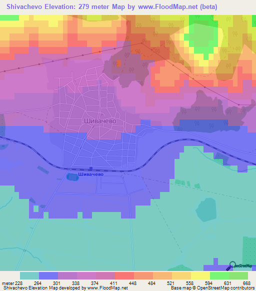 Shivachevo,Bulgaria Elevation Map