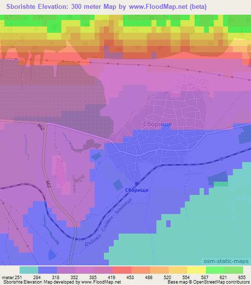 Sborishte,Bulgaria Elevation Map