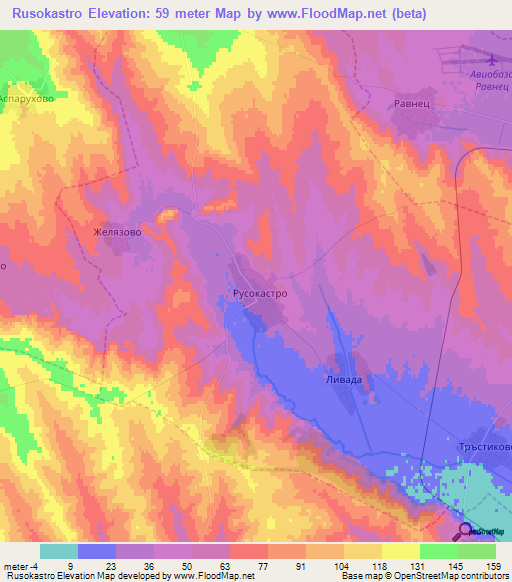 Rusokastro,Bulgaria Elevation Map