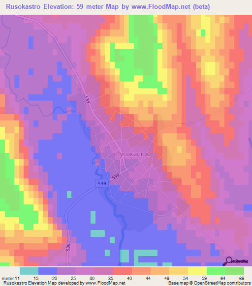 Rusokastro,Bulgaria Elevation Map